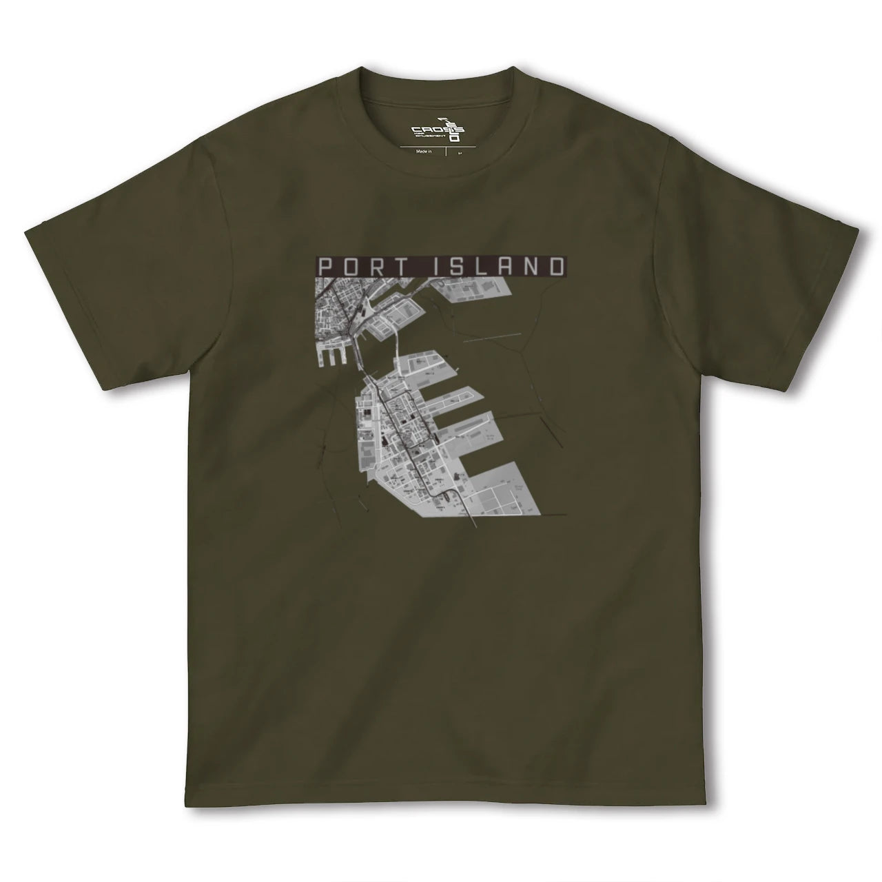 【ポートアイランド(兵庫県)】地図柄ヘビーウェイトTシャツ