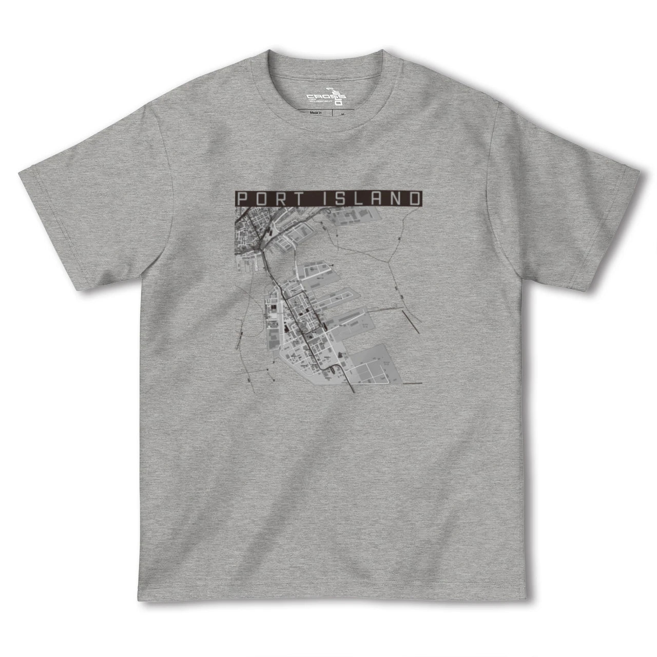 【ポートアイランド(兵庫県)】地図柄ヘビーウェイトTシャツ