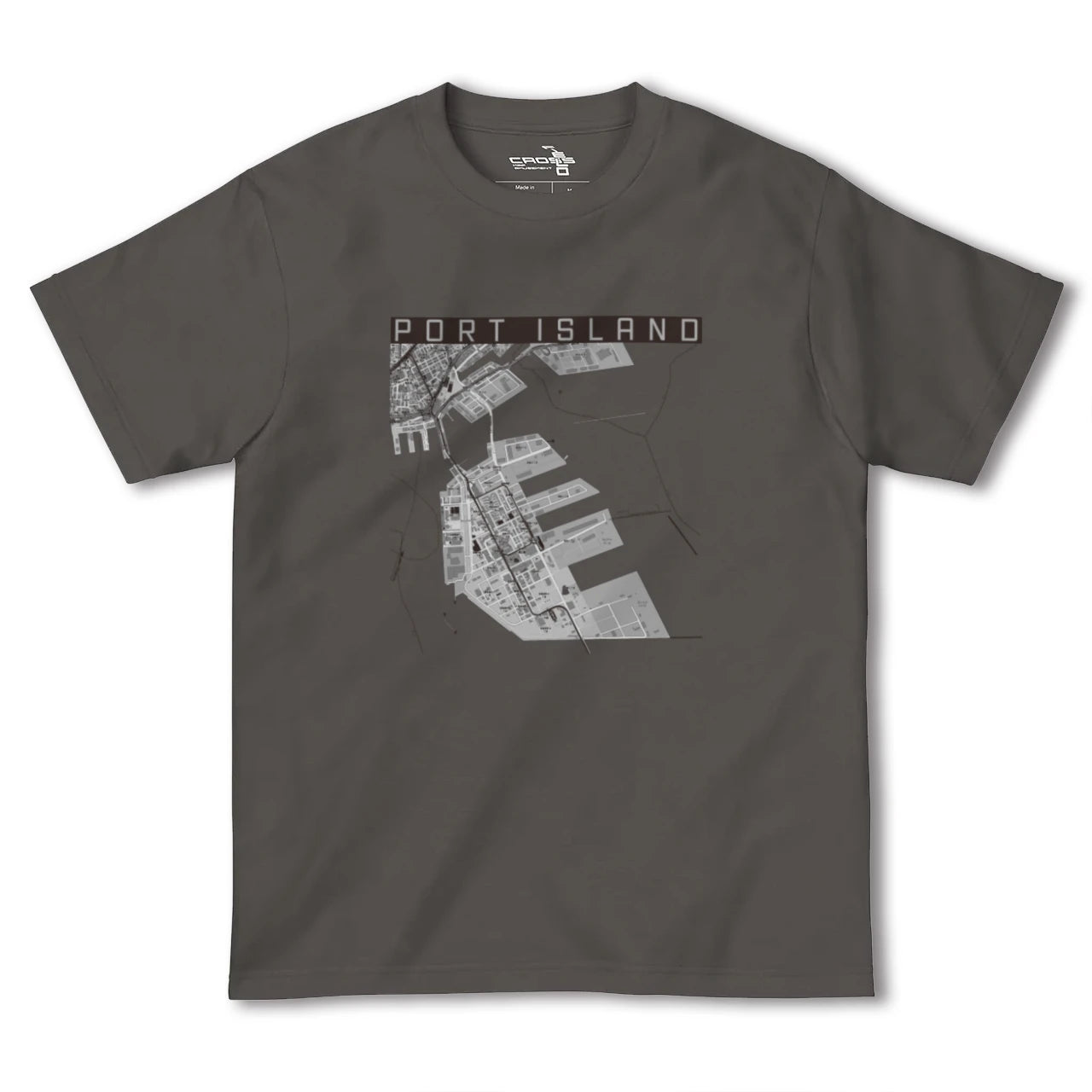 【ポートアイランド(兵庫県)】地図柄ヘビーウェイトTシャツ