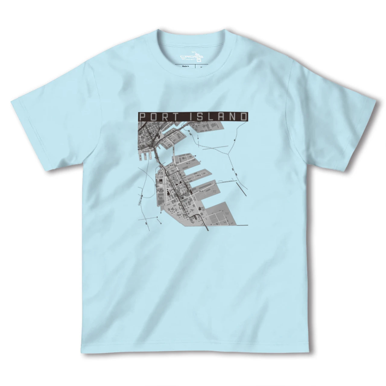 【ポートアイランド(兵庫県)】地図柄ヘビーウェイトTシャツ