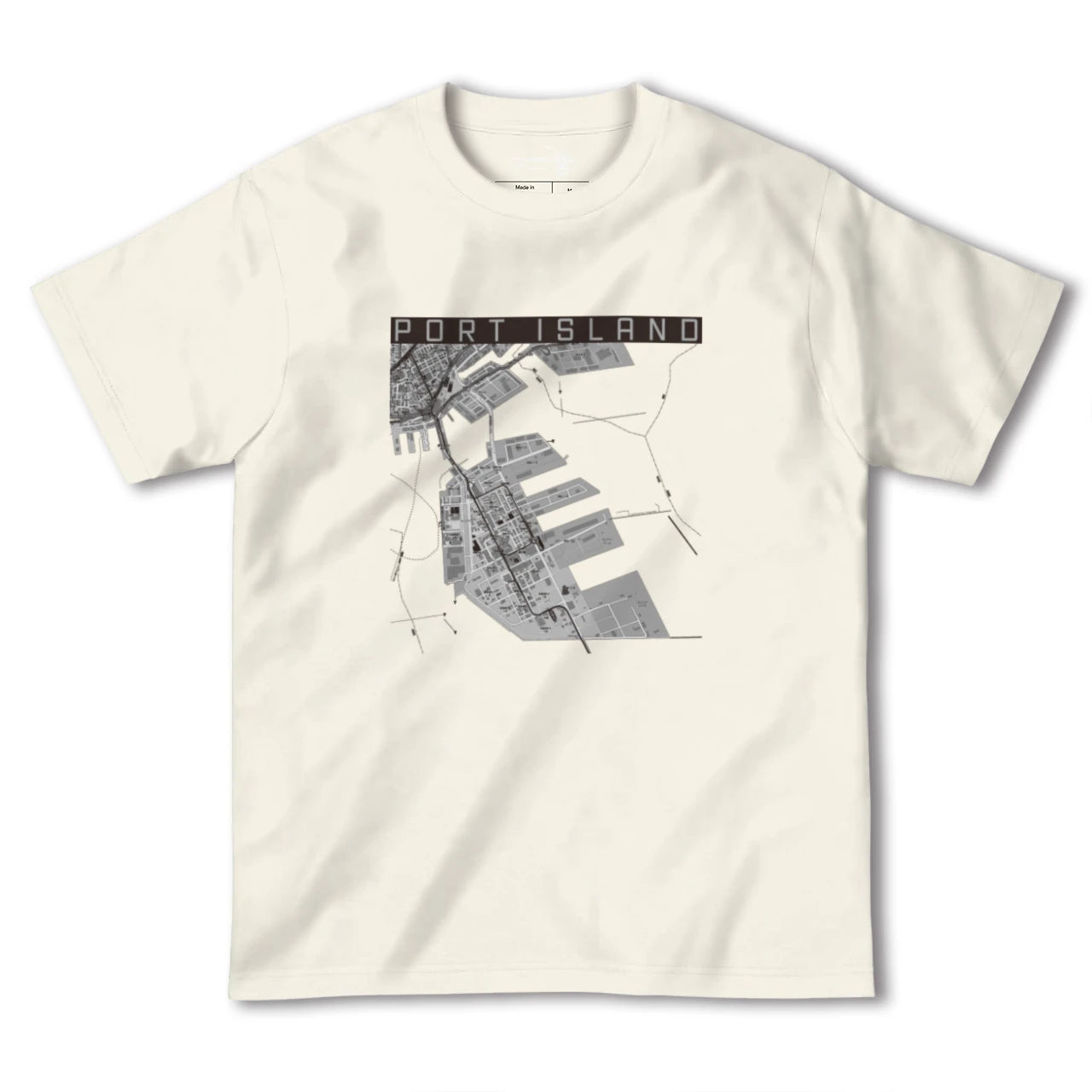 【ポートアイランド(兵庫県)】地図柄ヘビーウェイトTシャツ