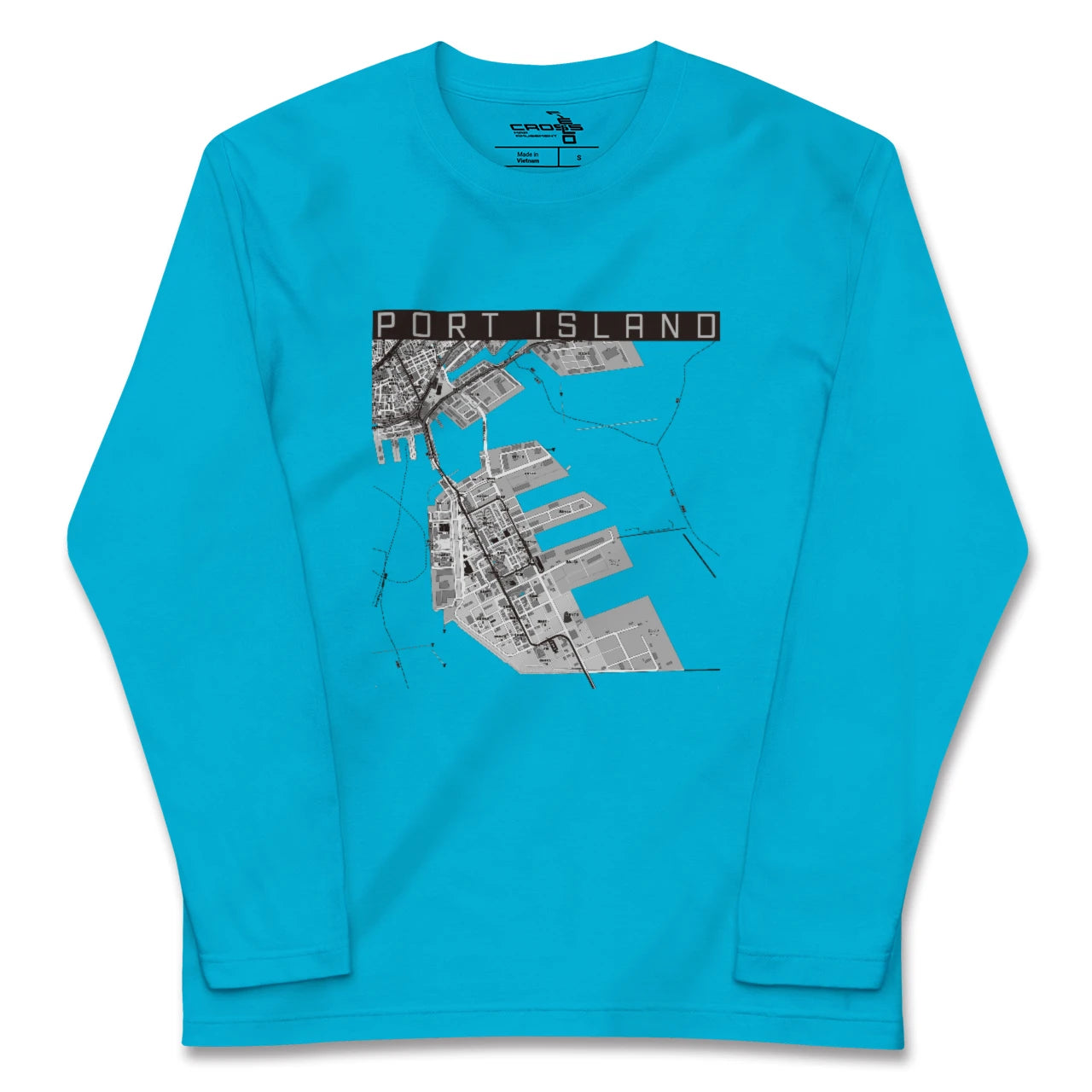 【ポートアイランド(兵庫県)】地図柄ロングスリーブTシャツ