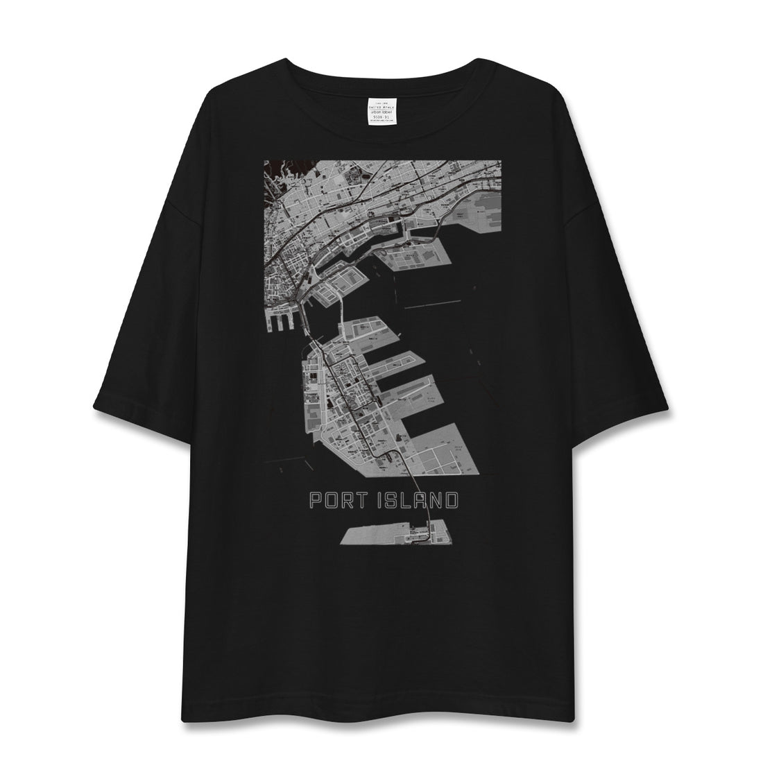 【ポートアイランド(兵庫県)】地図柄ビッグシルエットTシャツ
