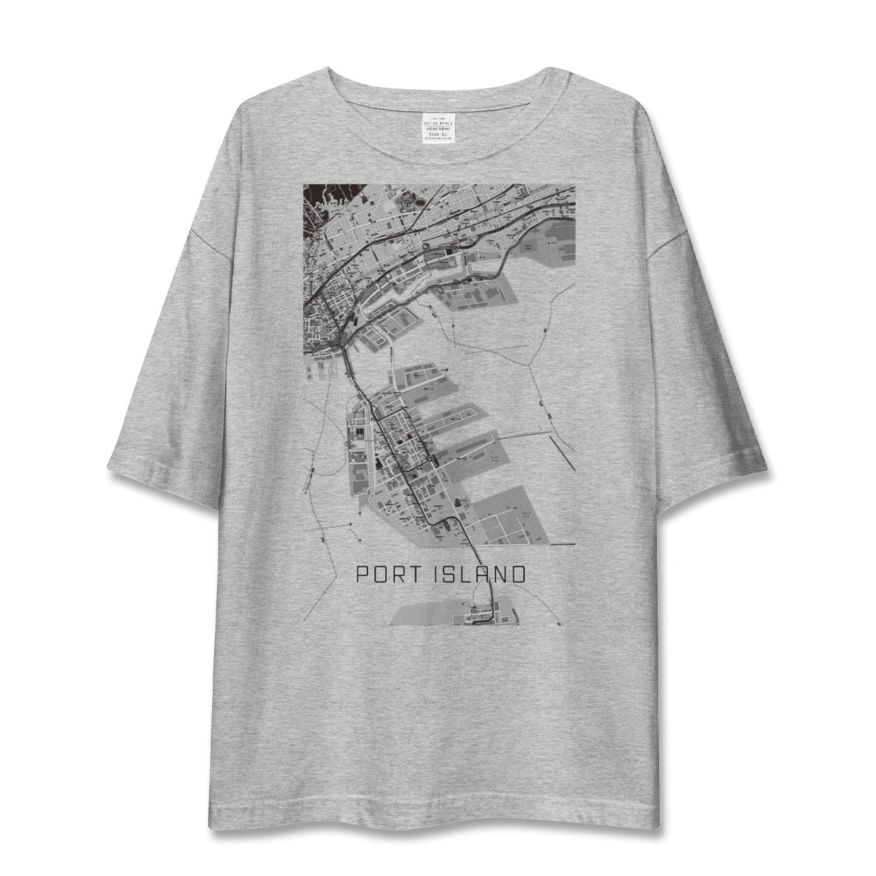 【ポートアイランド(兵庫県)】地図柄ビッグシルエットTシャツ