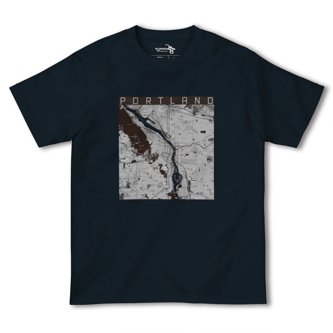 【ポートランド(アメリカ)】地図柄ヘビーウェイトTシャツ