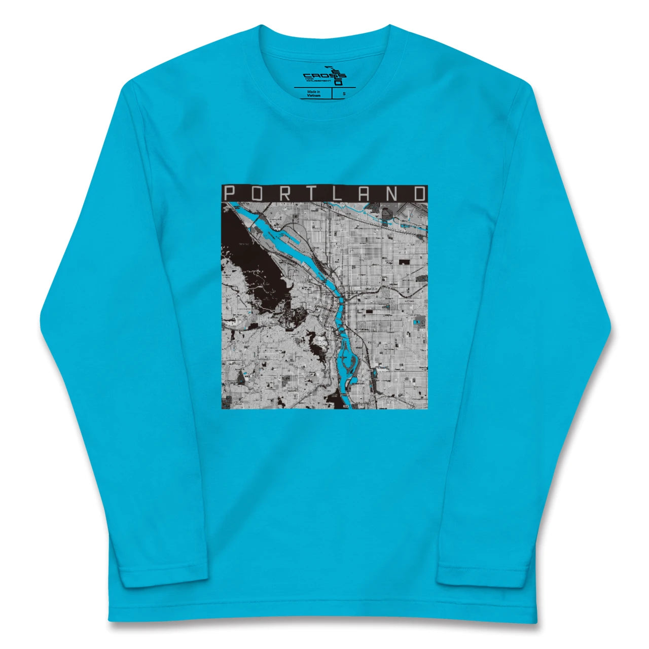 【ポートランド(アメリカ)】地図柄ロングスリーブTシャツ