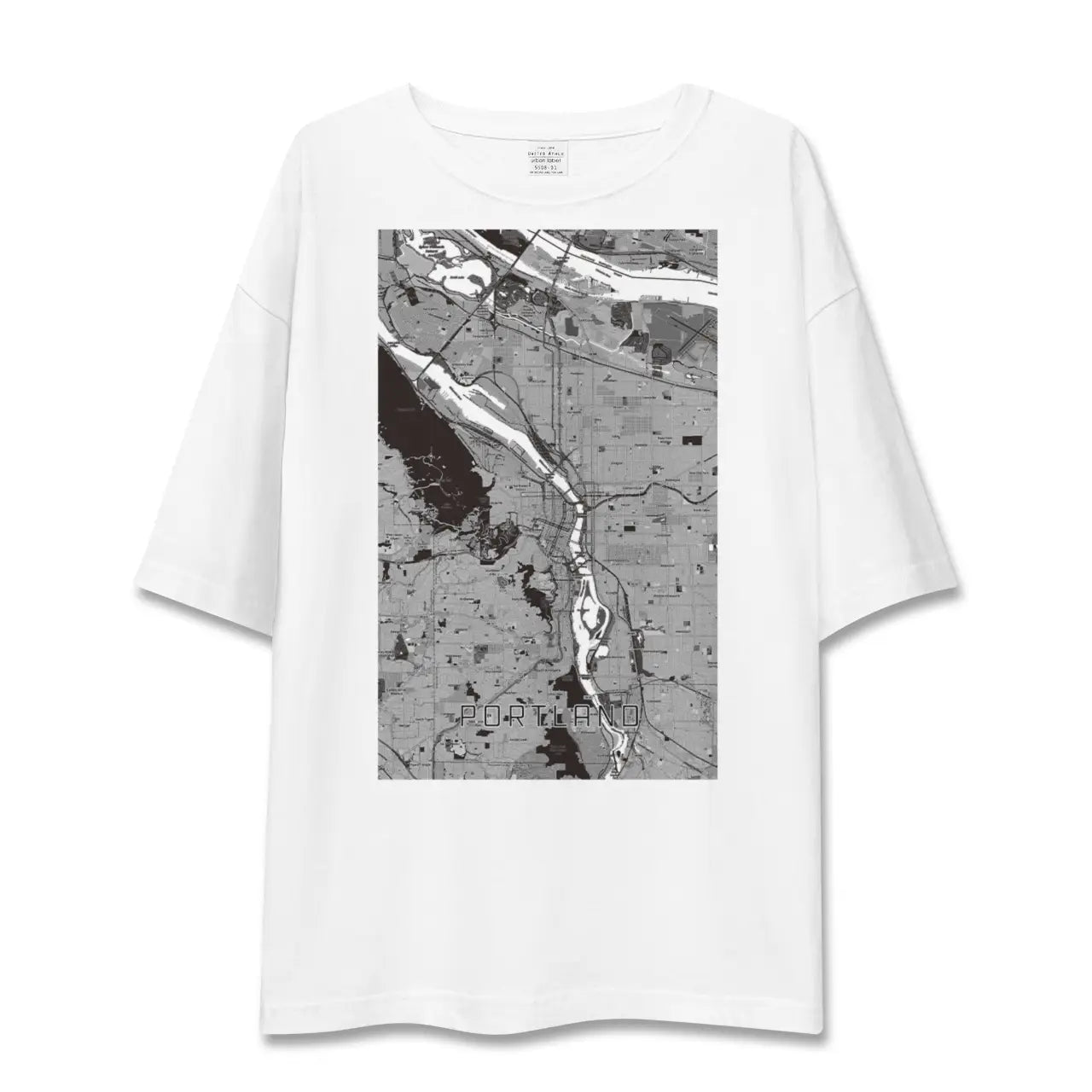 【ポートランド(アメリカ)】地図柄ビッグシルエットTシャツ