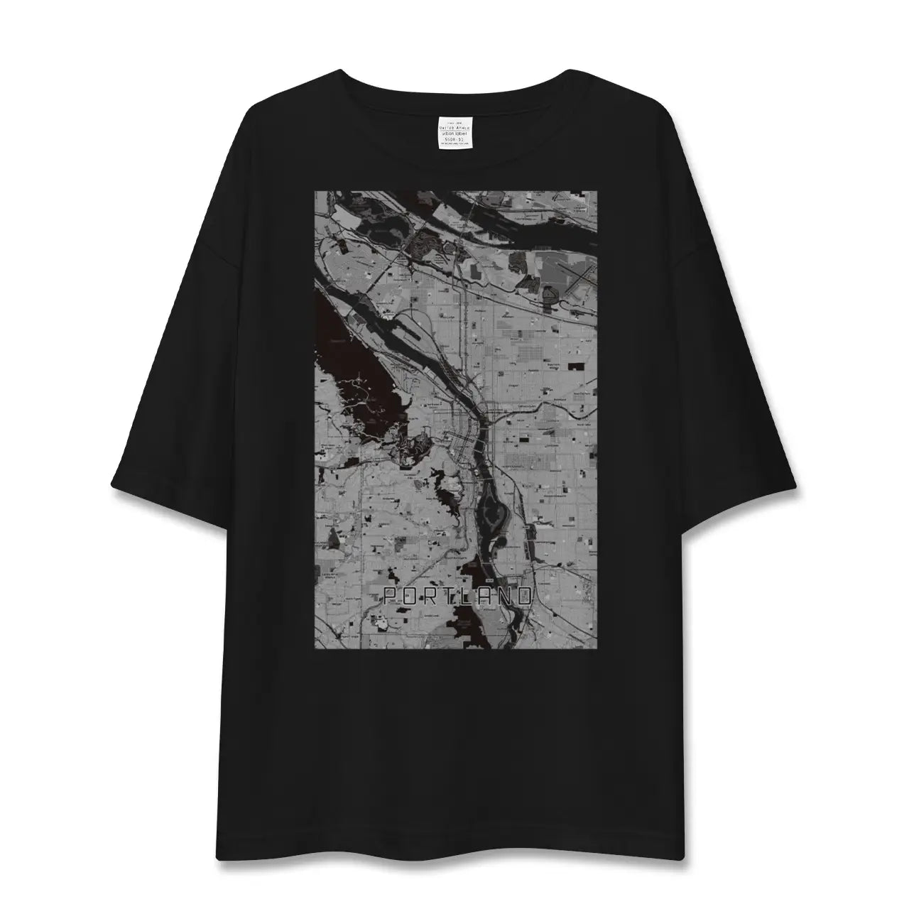 【ポートランド(アメリカ)】地図柄ビッグシルエットTシャツ
