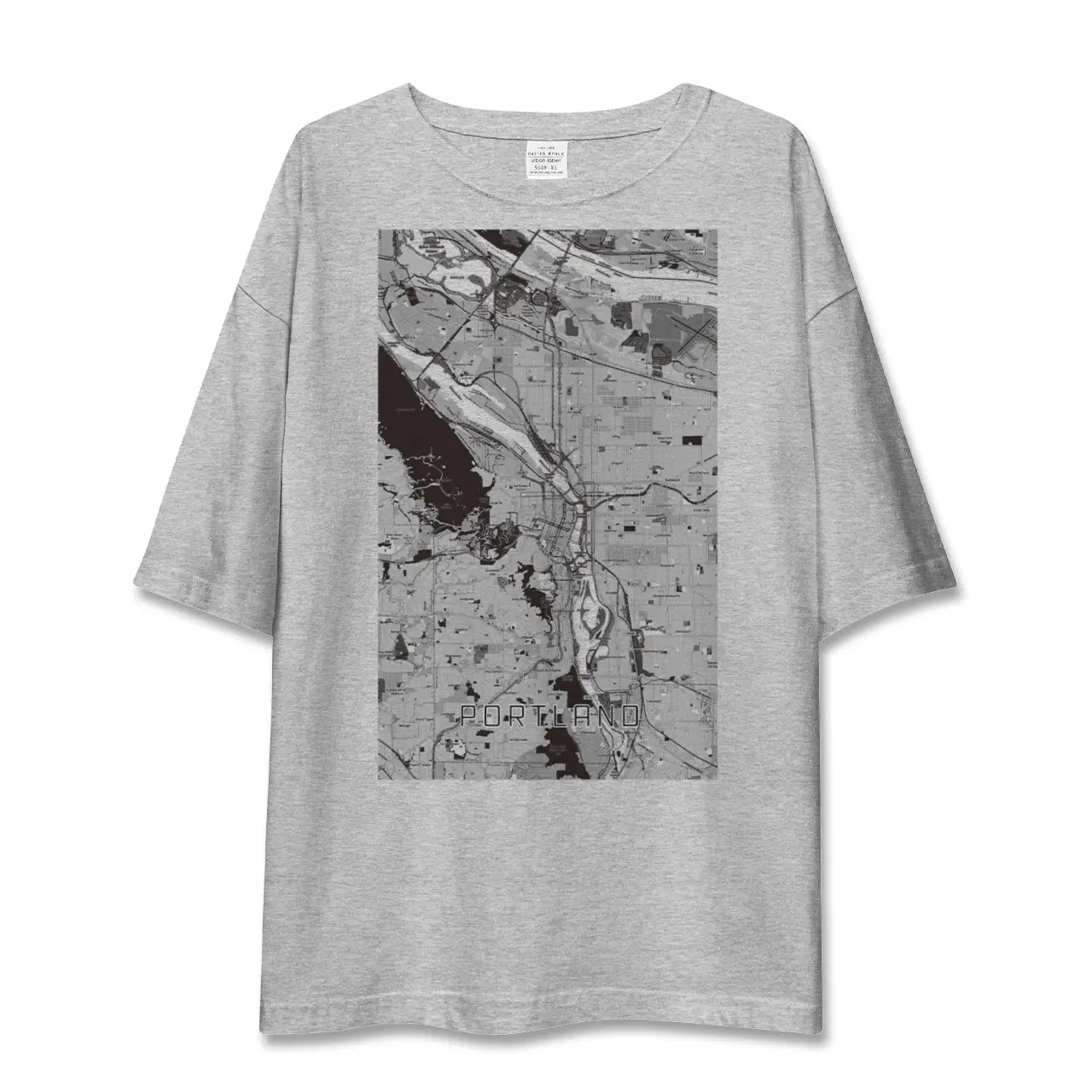 【ポートランド(アメリカ)】地図柄ビッグシルエットTシャツ