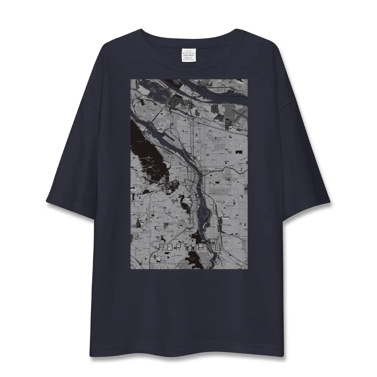 【ポートランド(アメリカ)】地図柄ビッグシルエットTシャツ
