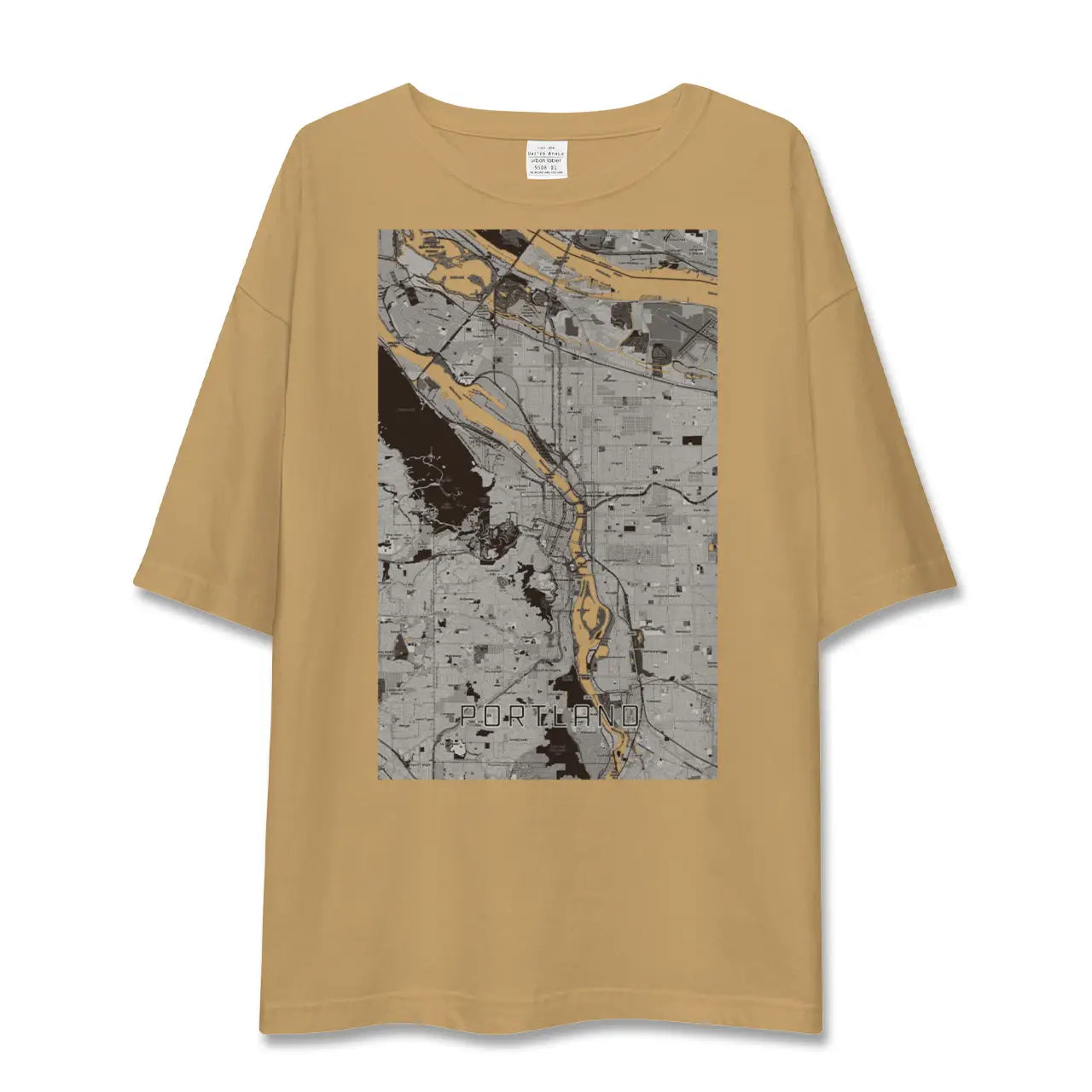 【ポートランド(アメリカ)】地図柄ビッグシルエットTシャツ