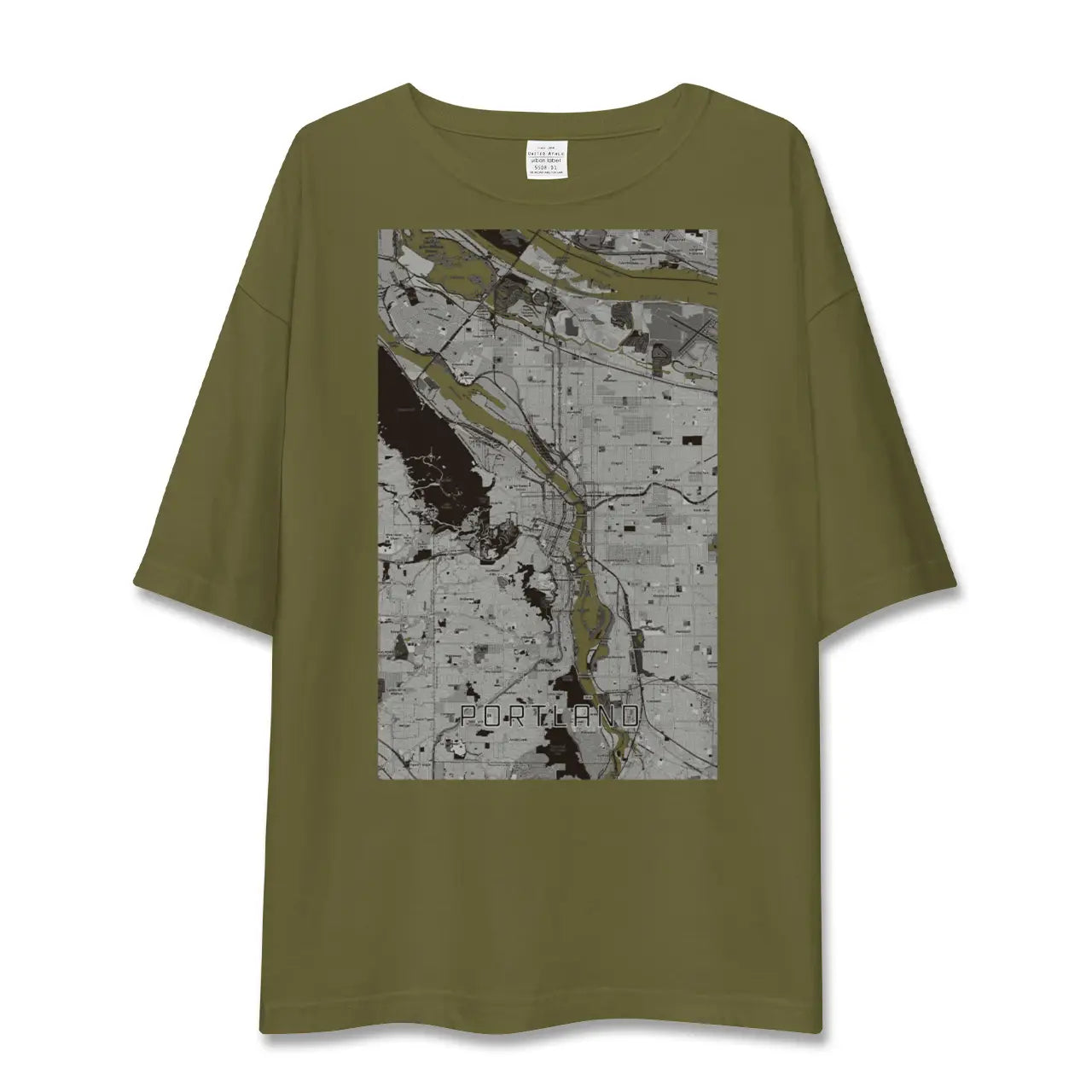 【ポートランド(アメリカ)】地図柄ビッグシルエットTシャツ