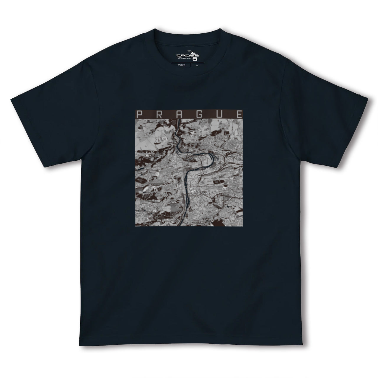 【プラハ(チェコ)】地図柄ヘビーウェイトTシャツ