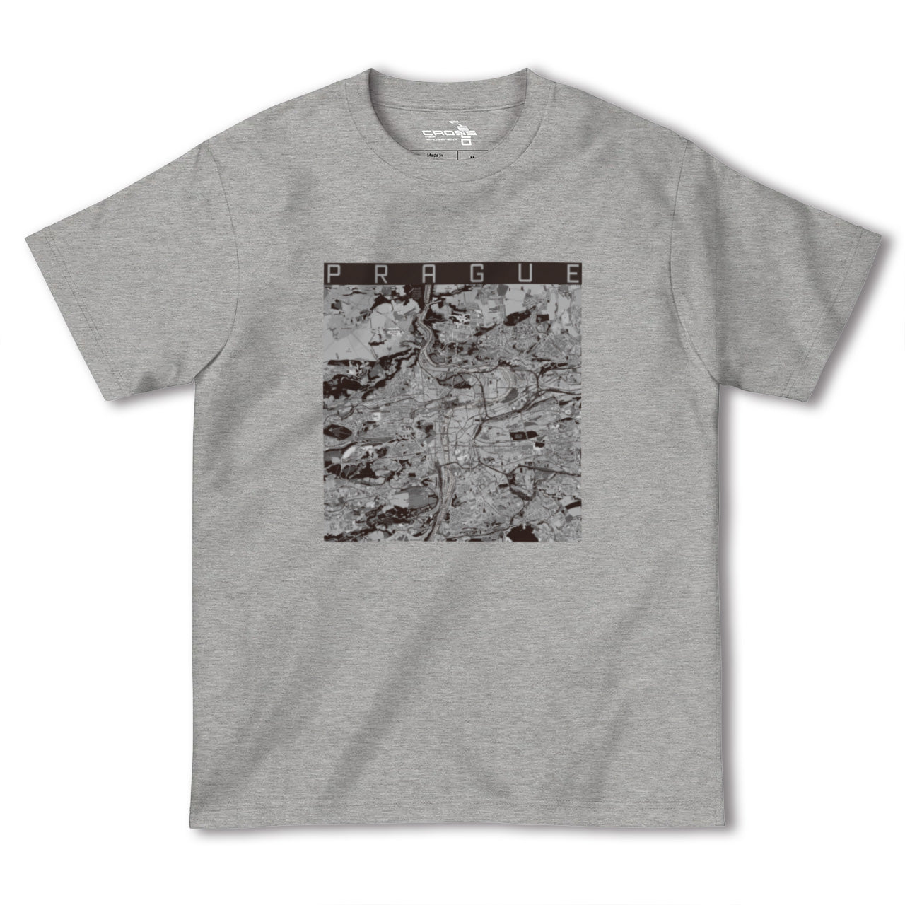 【プラハ(チェコ)】地図柄ヘビーウェイトTシャツ
