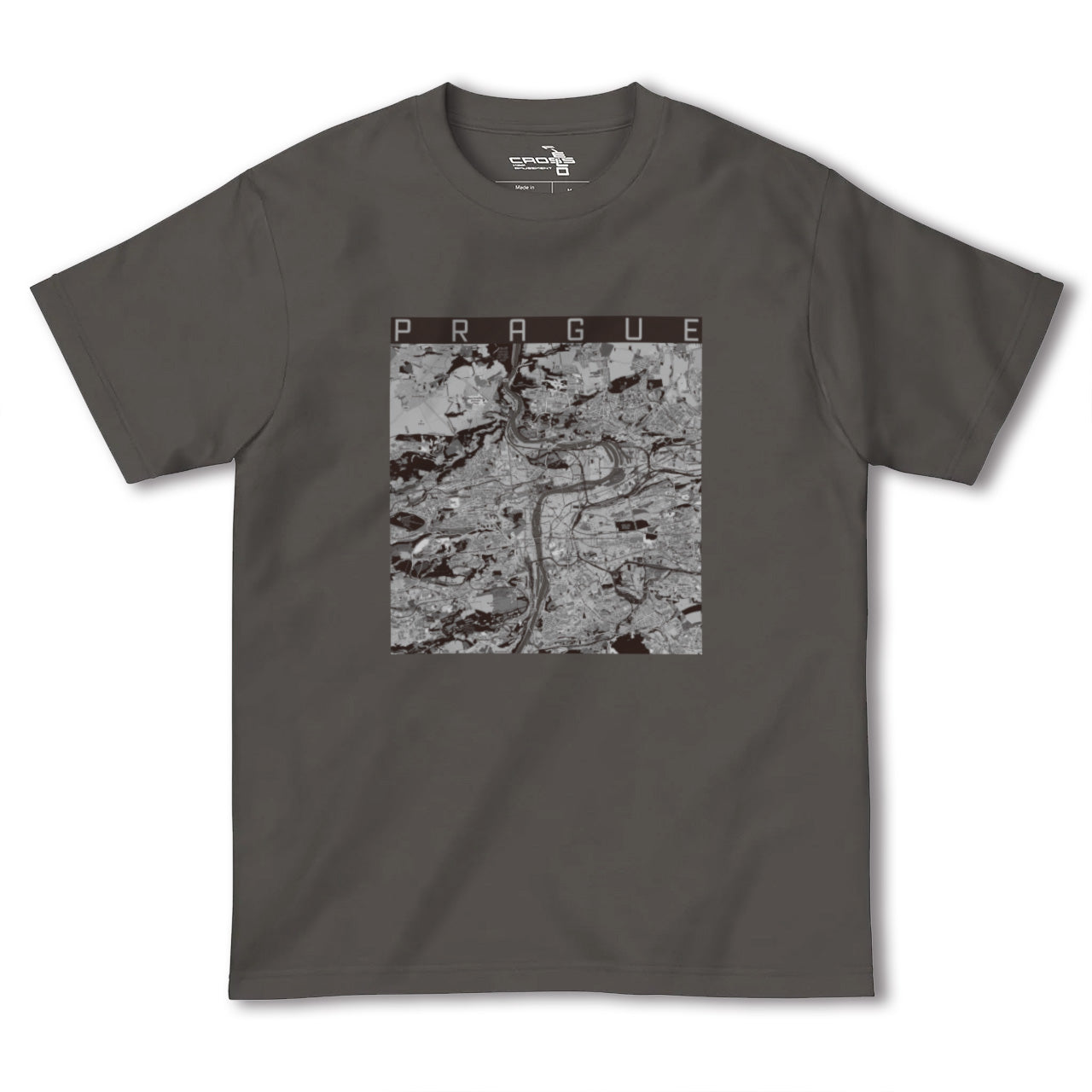【プラハ(チェコ)】地図柄ヘビーウェイトTシャツ