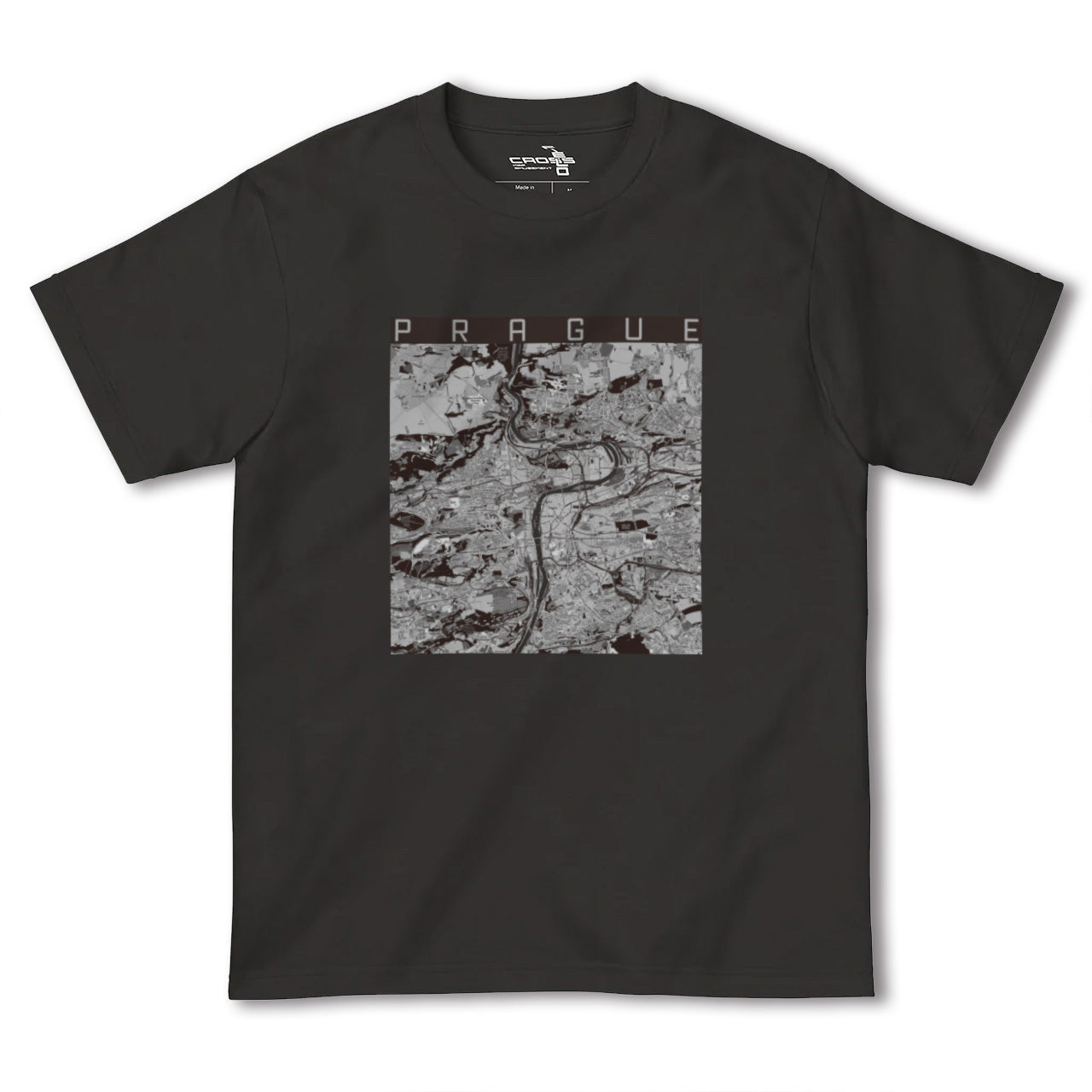 【プラハ(チェコ)】地図柄ヘビーウェイトTシャツ