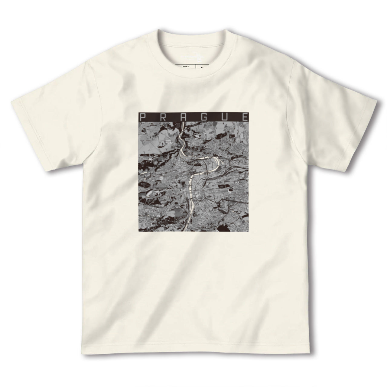 【プラハ(チェコ)】地図柄ヘビーウェイトTシャツ