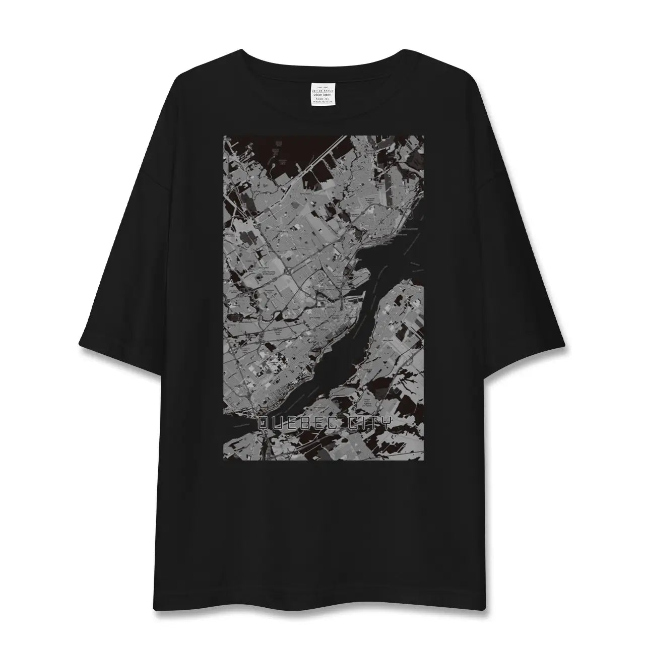 【ケベック・シティー(カナダ)】地図柄ビッグシルエットTシャツ