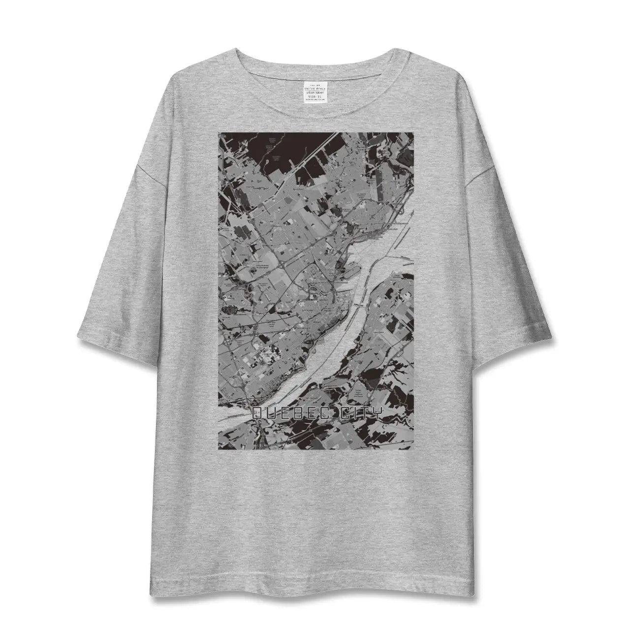 【ケベック・シティー(カナダ)】地図柄ビッグシルエットTシャツ