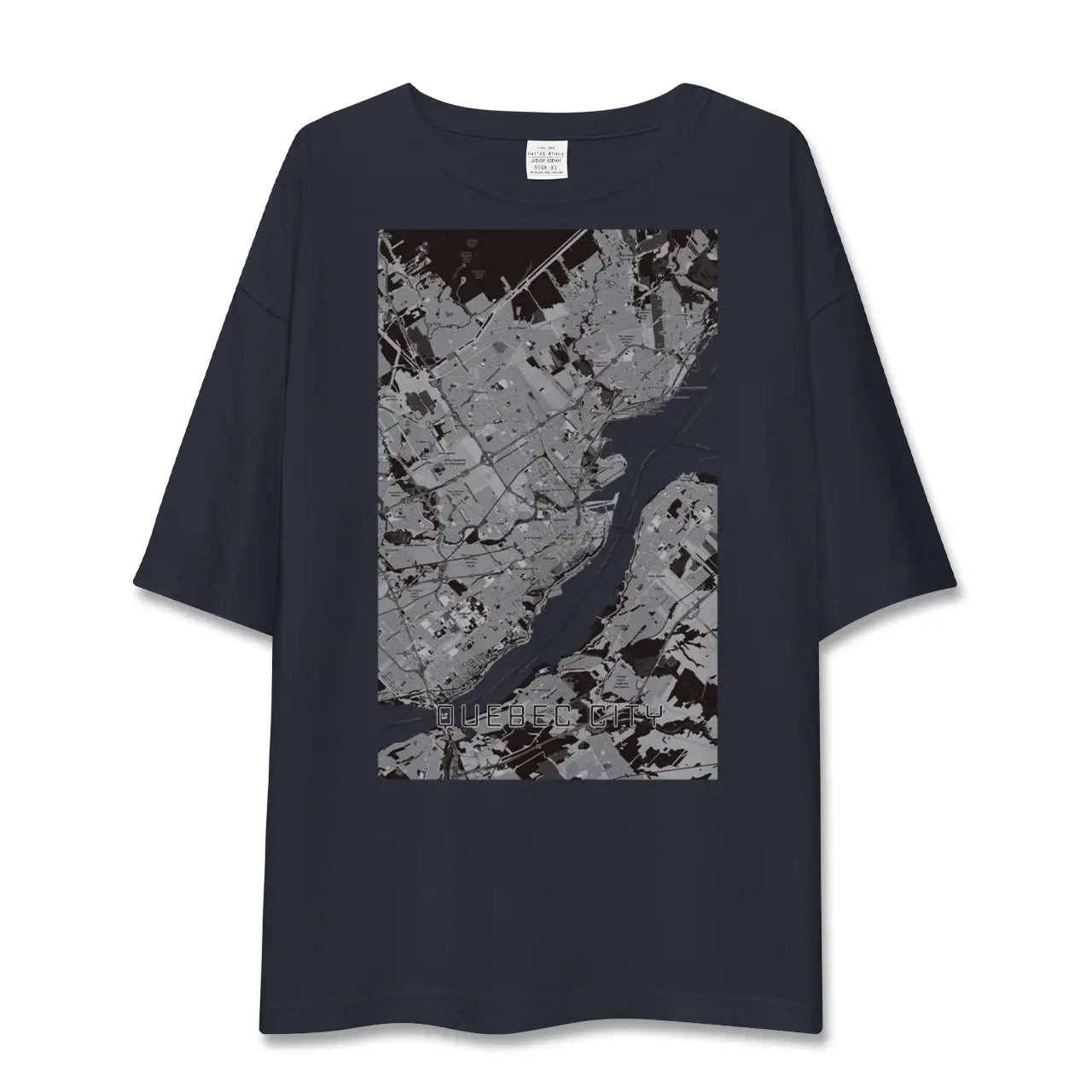 【ケベック・シティー(カナダ)】地図柄ビッグシルエットTシャツ