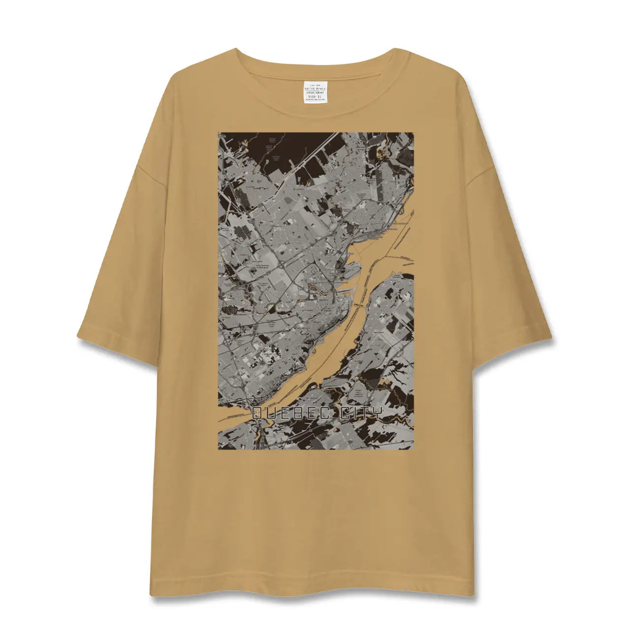 【ケベック・シティー(カナダ)】地図柄ビッグシルエットTシャツ