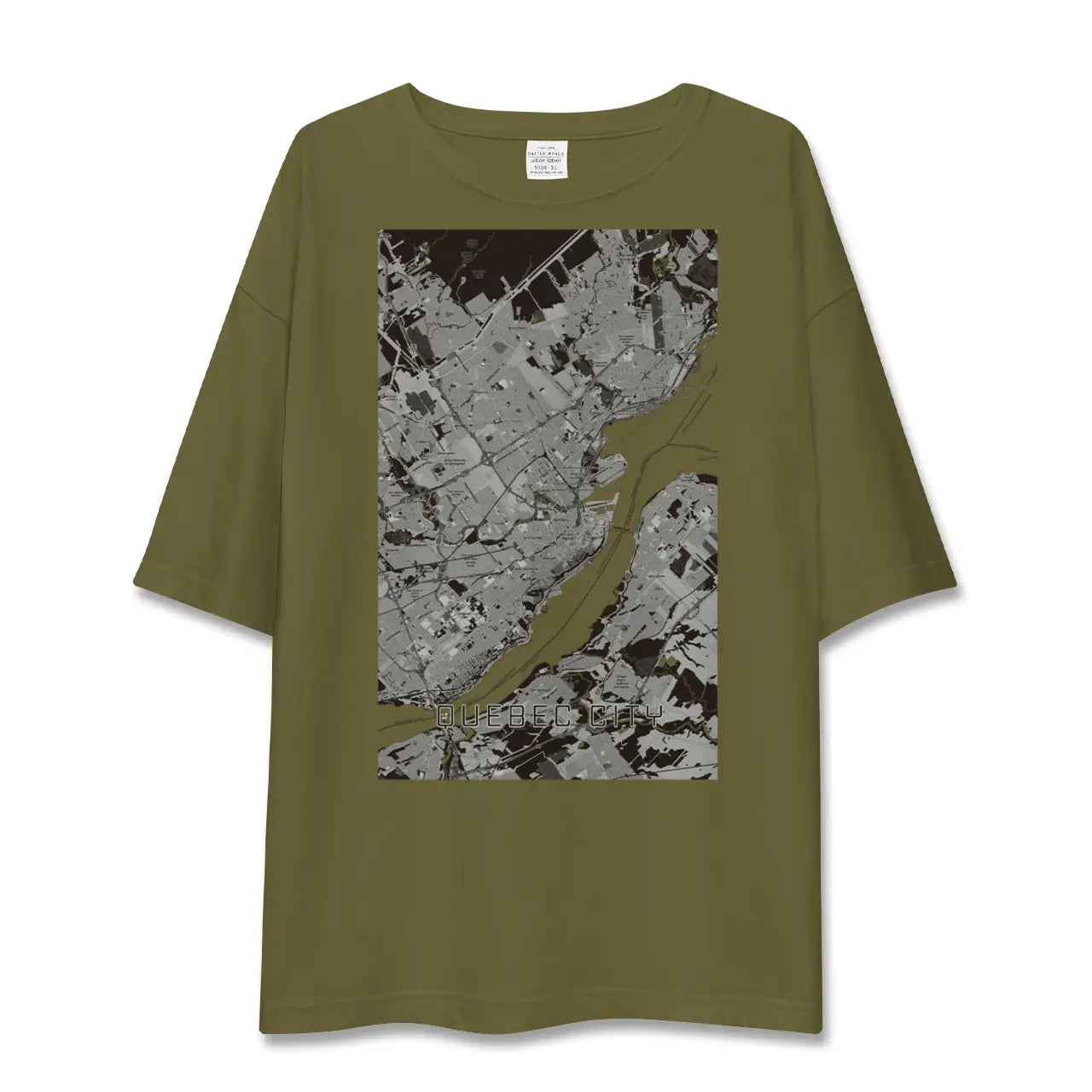 【ケベック・シティー(カナダ)】地図柄ビッグシルエットTシャツ