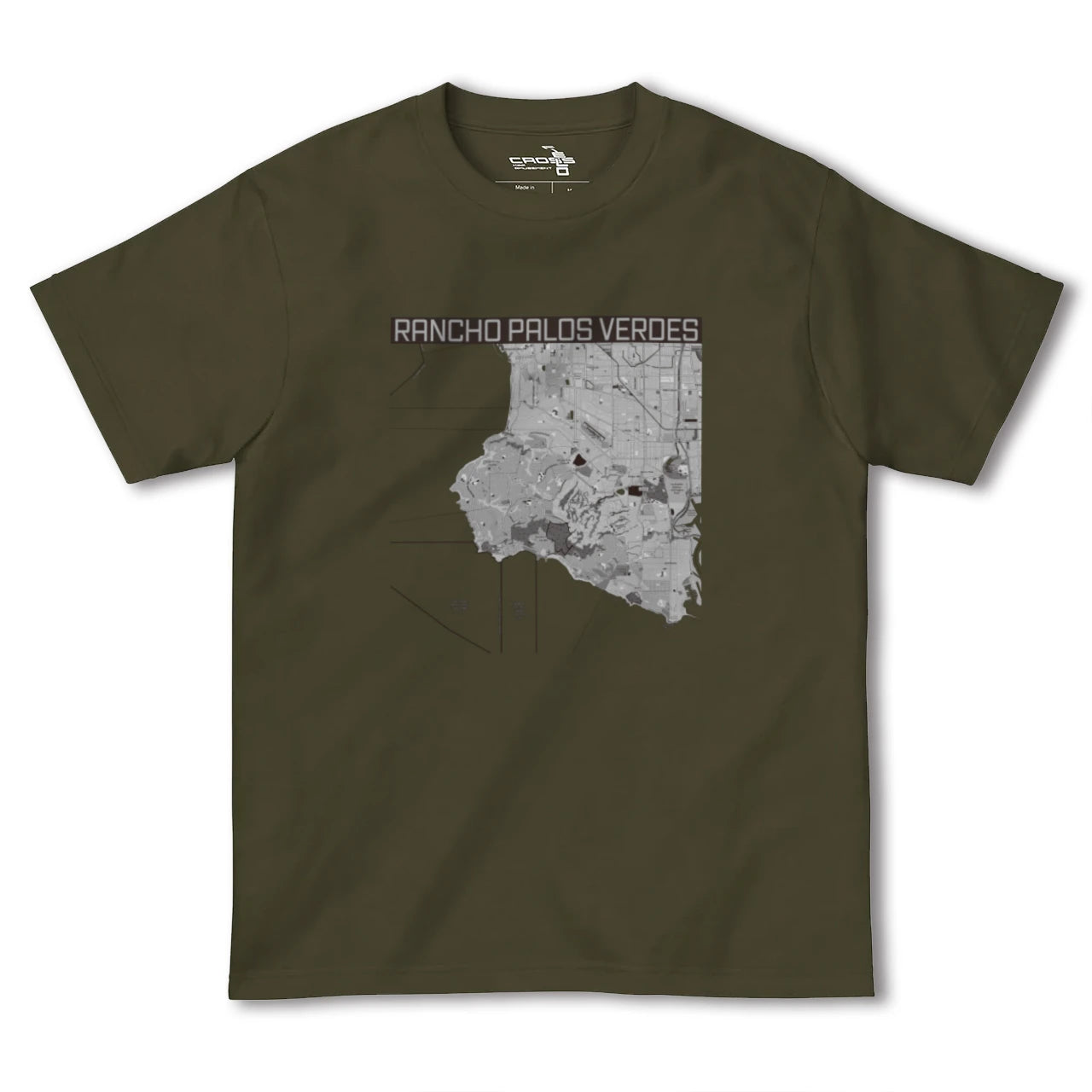 【ランチョ・パロス・ベルデス(アメリカ)】地図柄ヘビーウェイトTシャツ