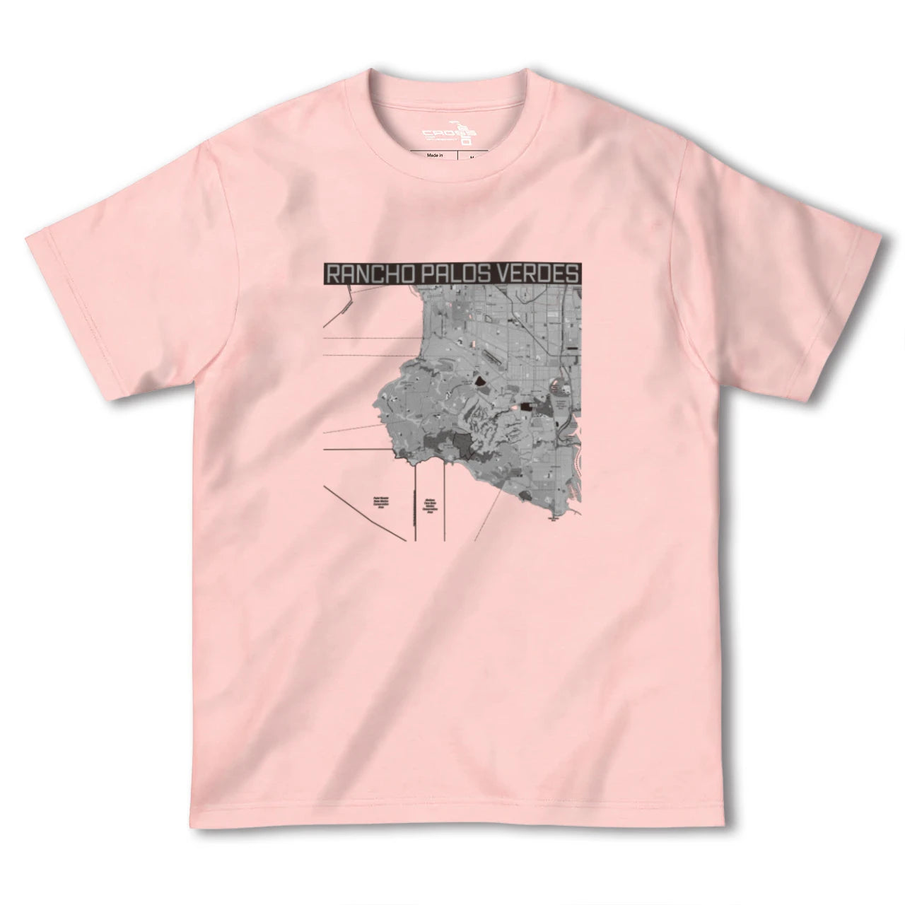 【ランチョ・パロス・ベルデス(アメリカ)】地図柄ヘビーウェイトTシャツ