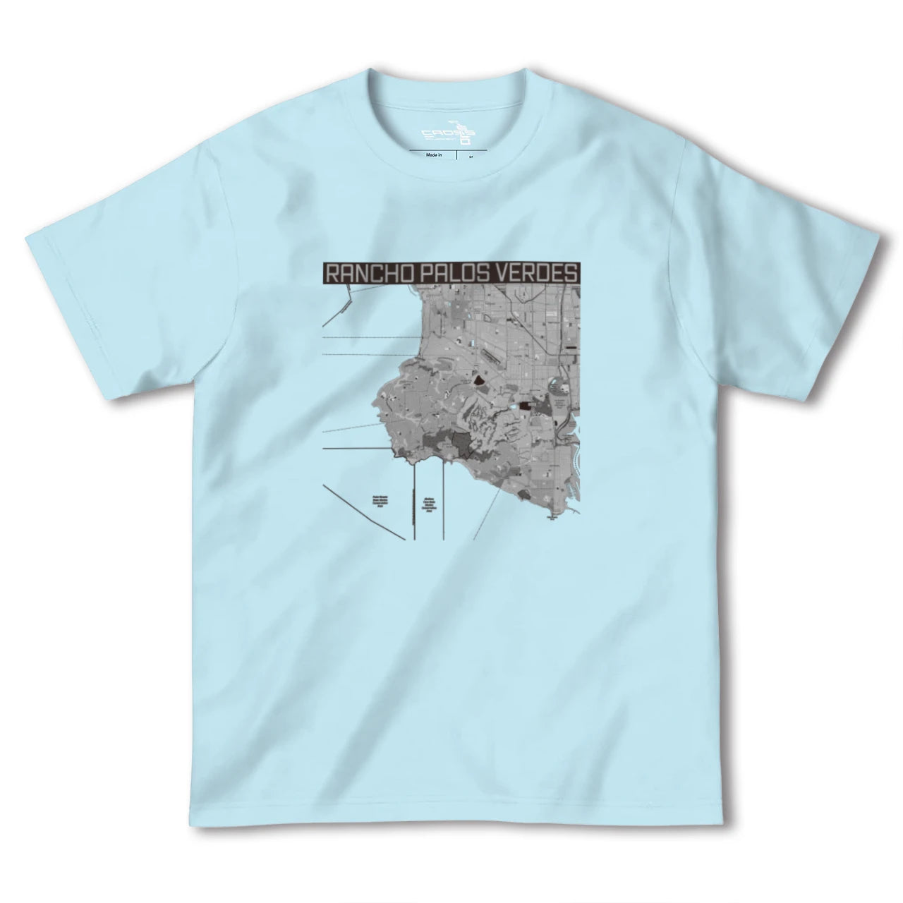 【ランチョ・パロス・ベルデス(アメリカ)】地図柄ヘビーウェイトTシャツ