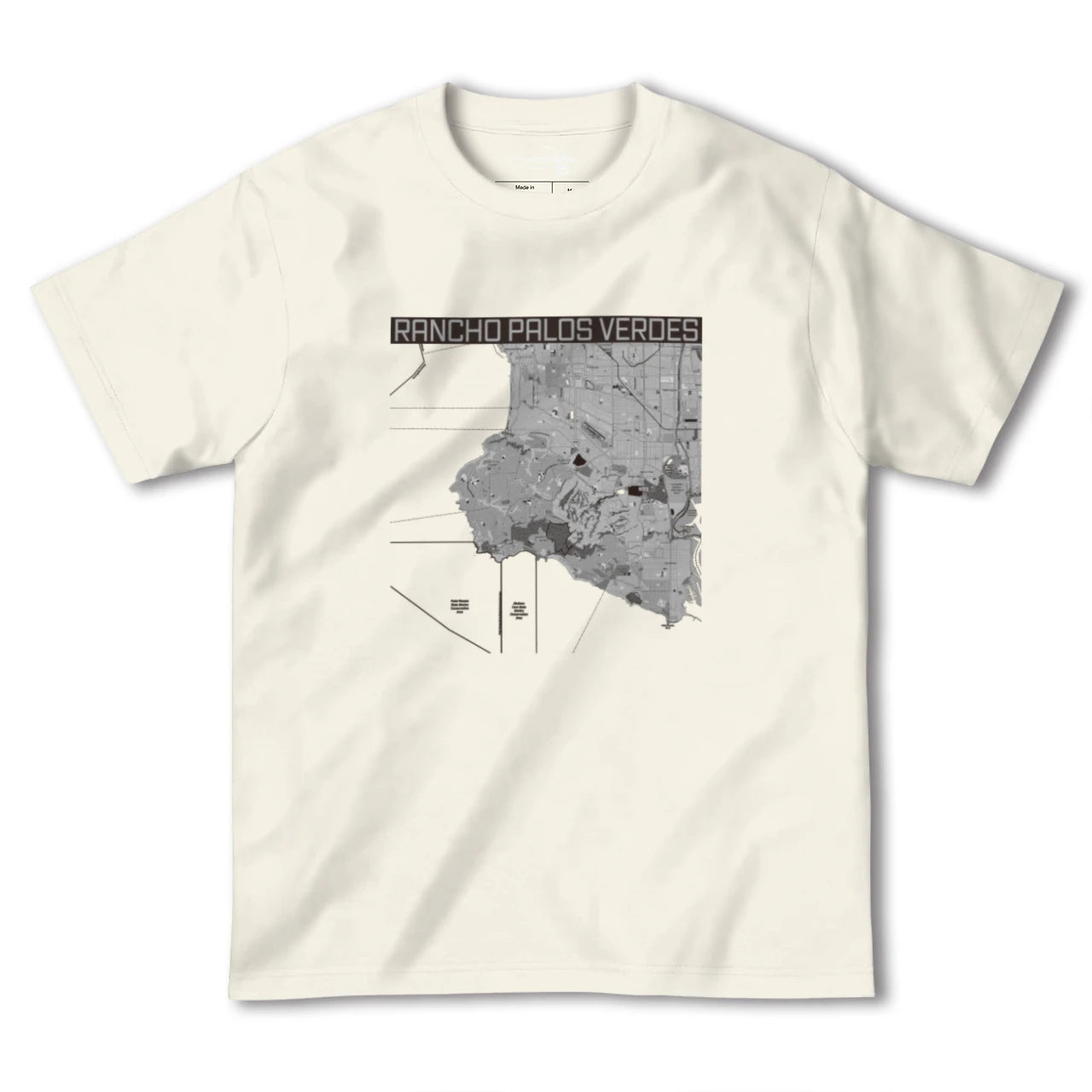 【ランチョ・パロス・ベルデス(アメリカ)】地図柄ヘビーウェイトTシャツ
