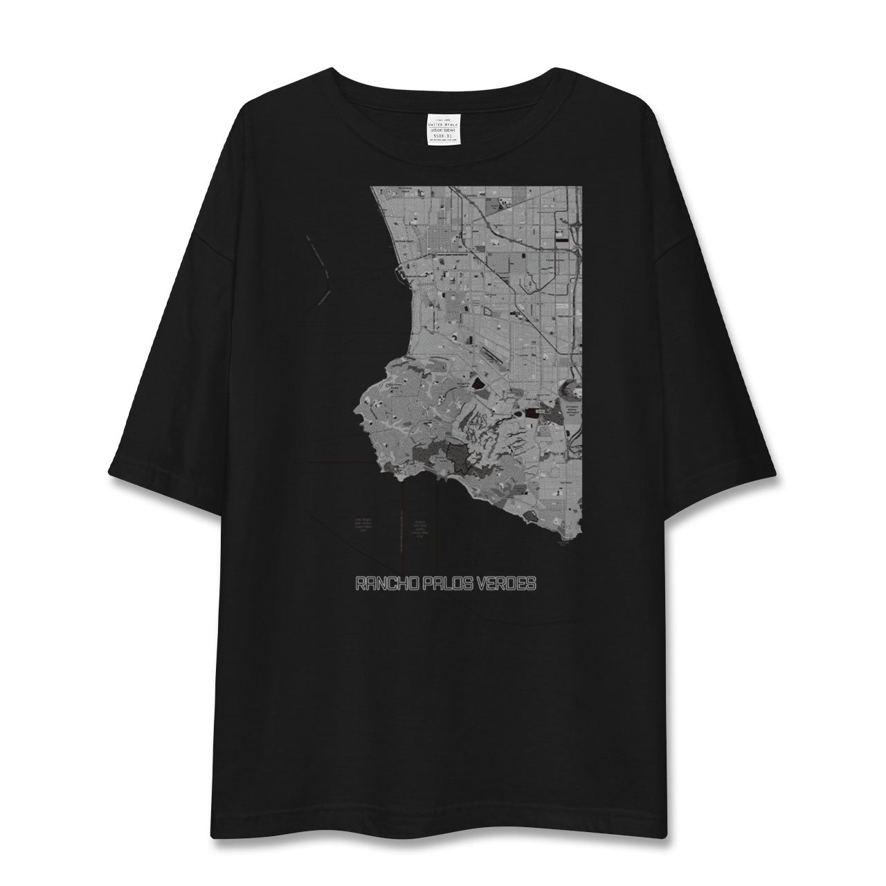 【ランチョ・パロス・ベルデス(アメリカ)】地図柄ビッグシルエットTシャツ