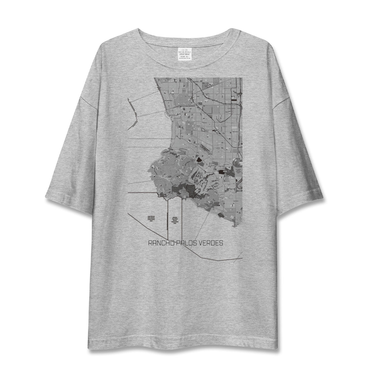 【ランチョ・パロス・ベルデス(アメリカ)】地図柄ビッグシルエットTシャツ