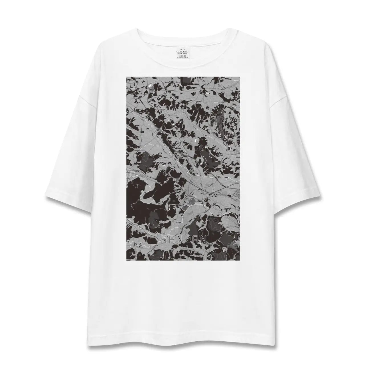 【嵐山(埼玉県)(埼玉県)】地図柄ビッグシルエットTシャツ