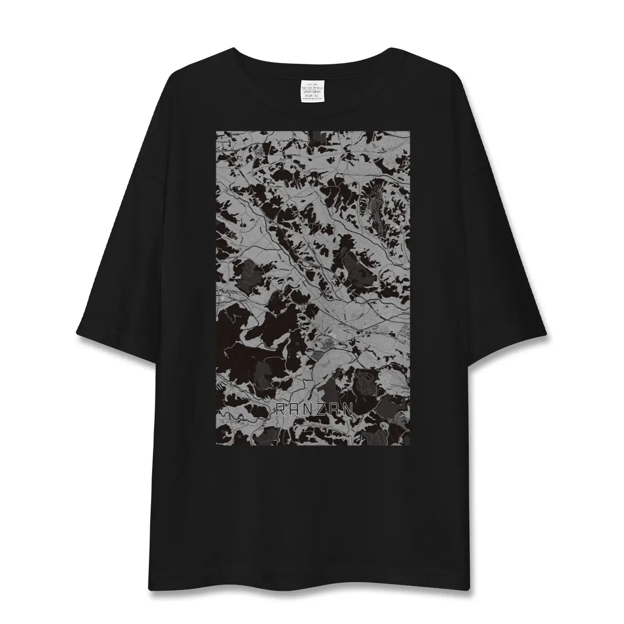 【嵐山(埼玉県)(埼玉県)】地図柄ビッグシルエットTシャツ