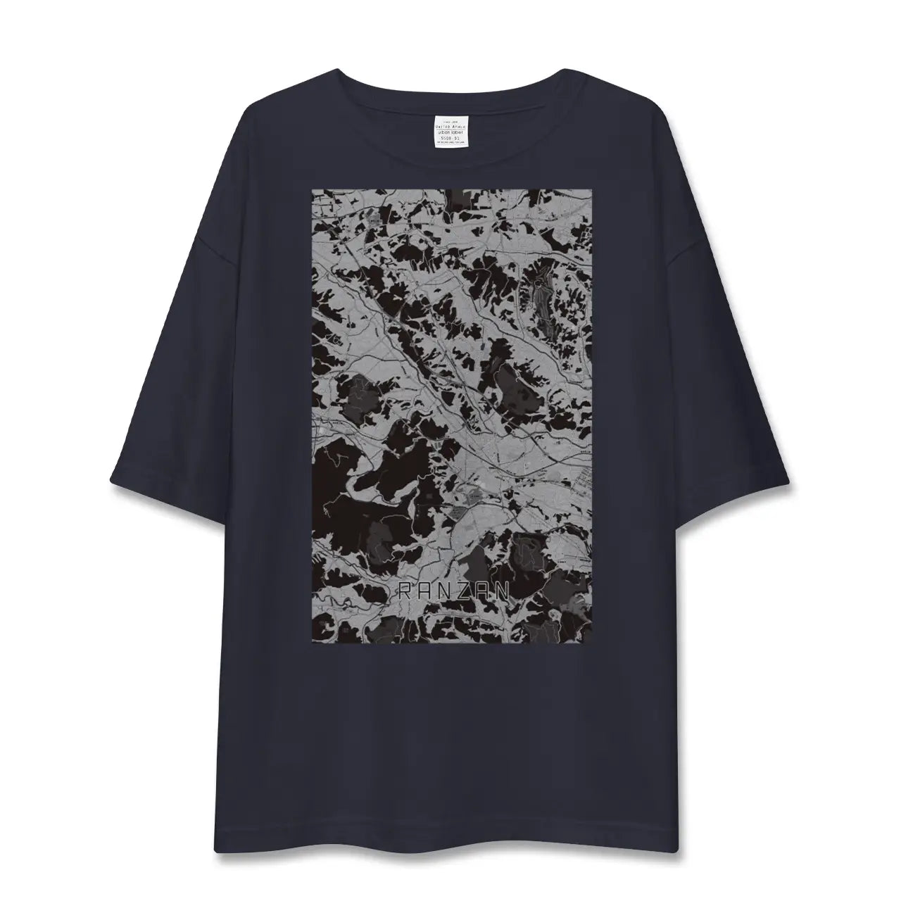 【嵐山(埼玉県)(埼玉県)】地図柄ビッグシルエットTシャツ