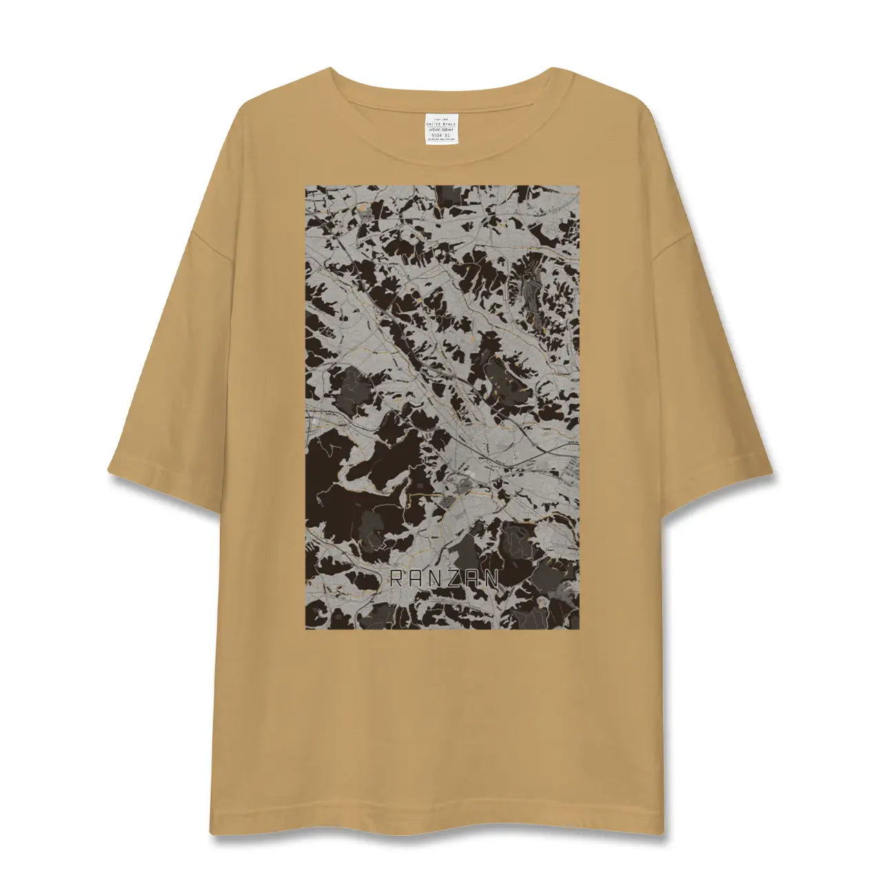 【嵐山(埼玉県)(埼玉県)】地図柄ビッグシルエットTシャツ