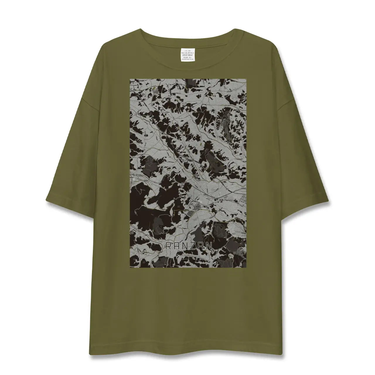 【嵐山(埼玉県)(埼玉県)】地図柄ビッグシルエットTシャツ