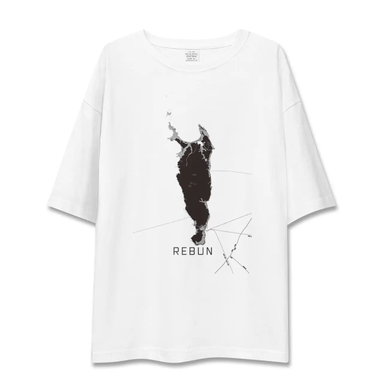 【礼文(北海道)】地図柄ビッグシルエットTシャツ