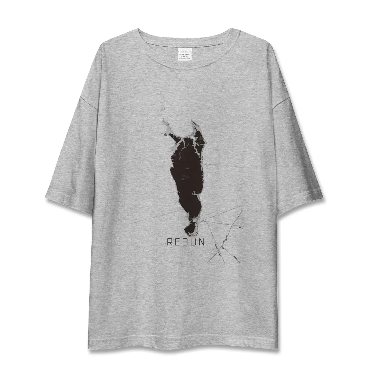 【礼文(北海道)】地図柄ビッグシルエットTシャツ