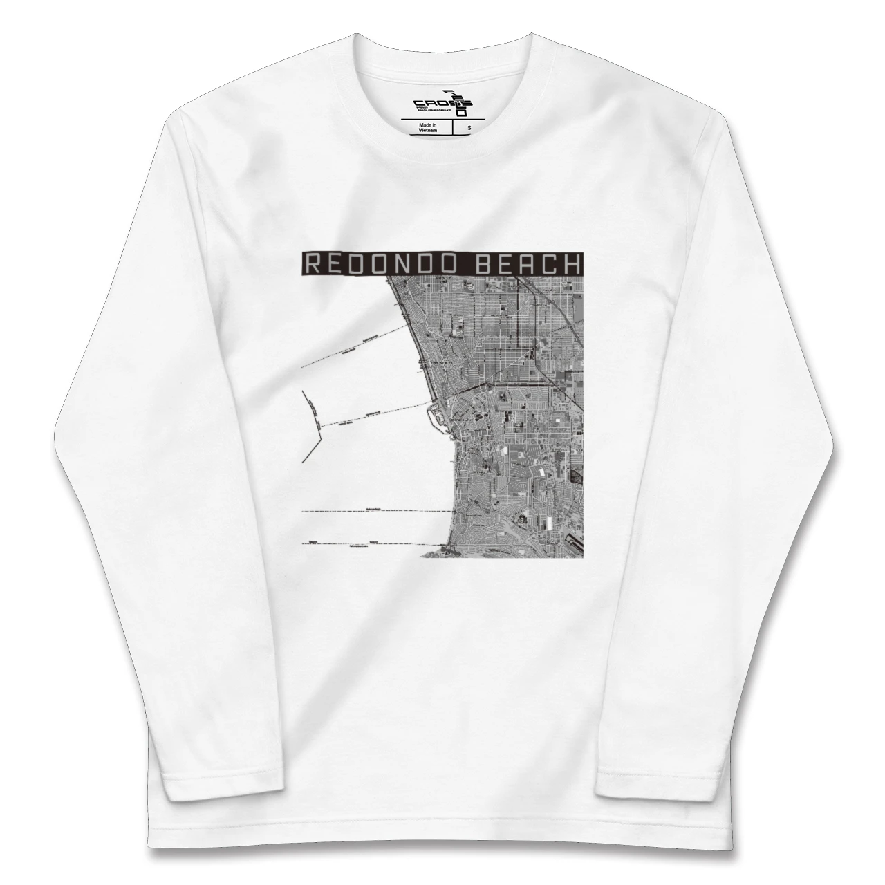 【レドンドビーチ(アメリカ)】地図柄ロングスリーブTシャツ