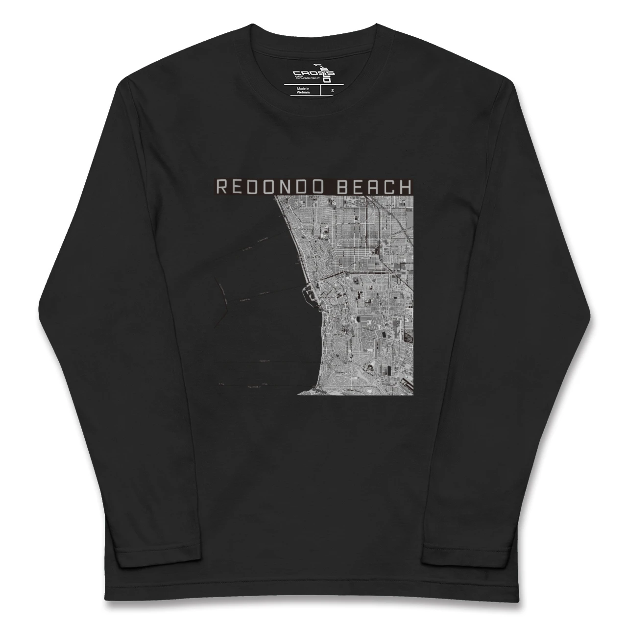 【レドンドビーチ(アメリカ)】地図柄ロングスリーブTシャツ