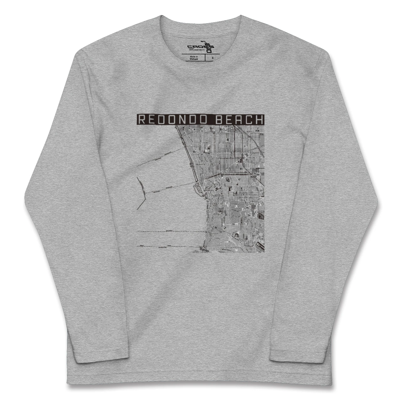 【レドンドビーチ(アメリカ)】地図柄ロングスリーブTシャツ