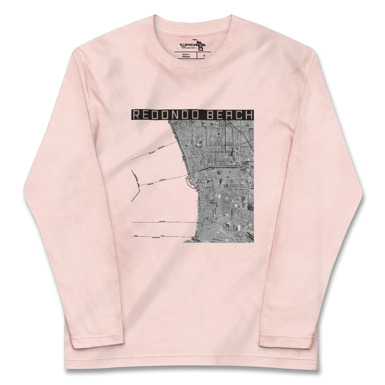 【レドンドビーチ(アメリカ)】地図柄ロングスリーブTシャツ