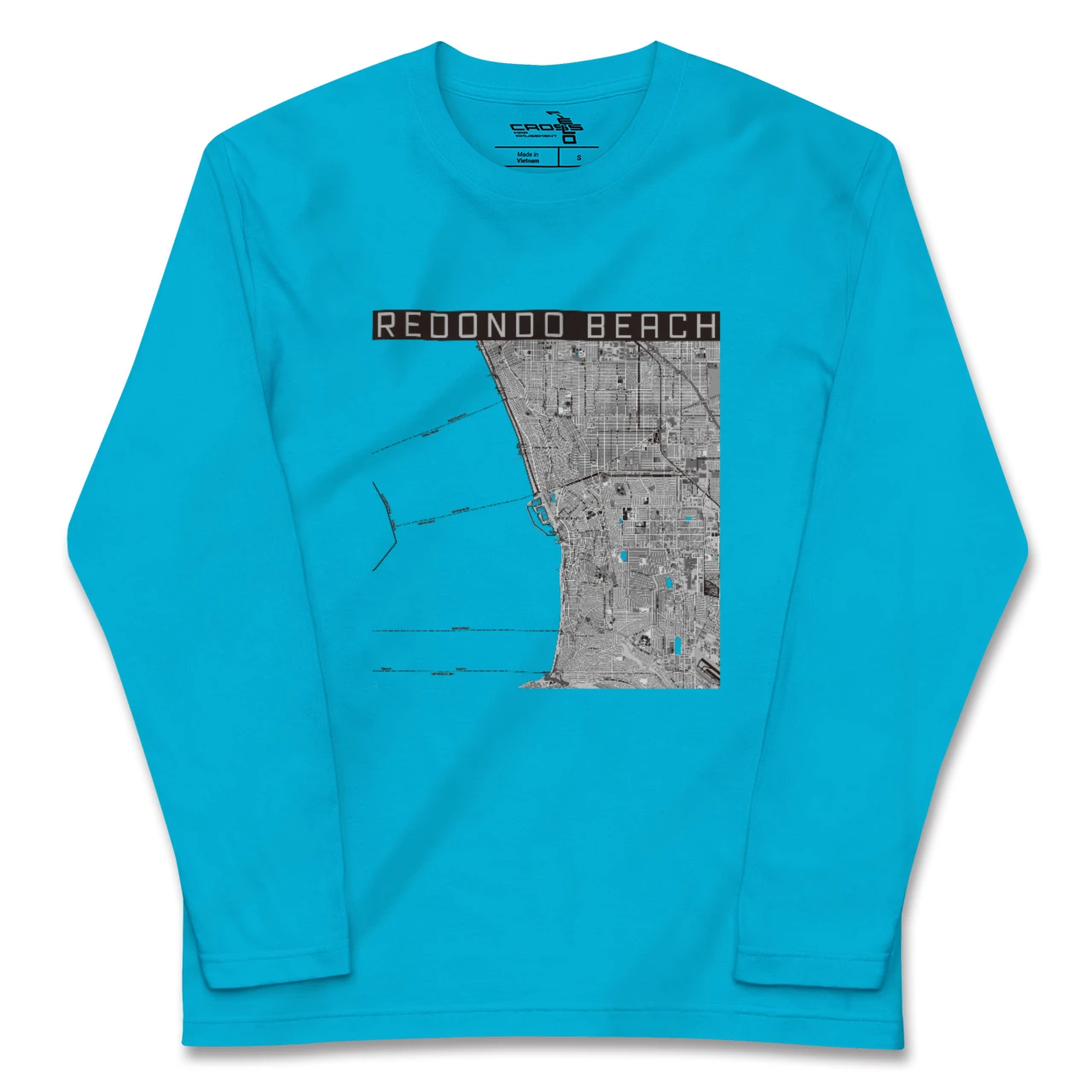 【レドンドビーチ(アメリカ)】地図柄ロングスリーブTシャツ