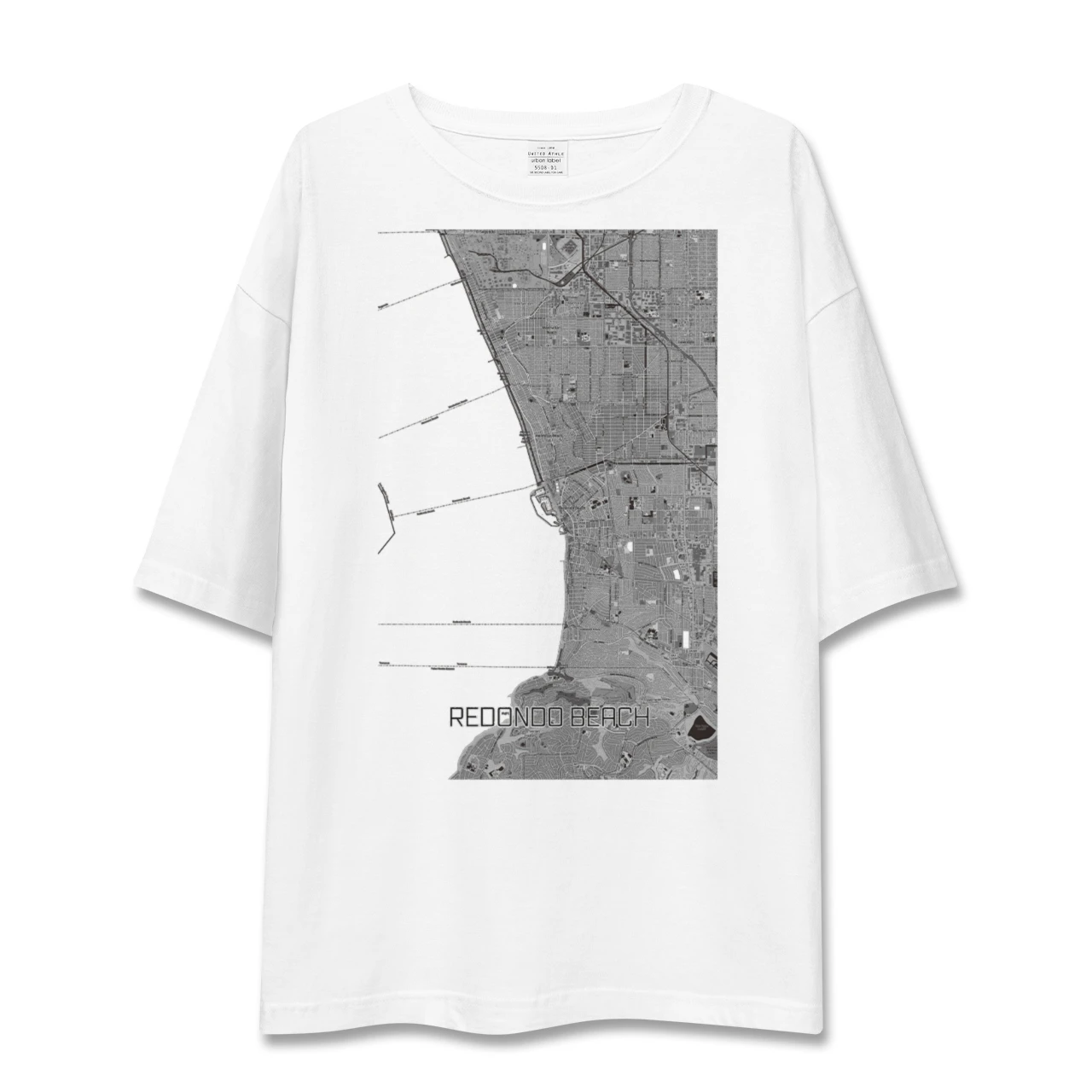 【レドンドビーチ(アメリカ)】地図柄ビッグシルエットTシャツ