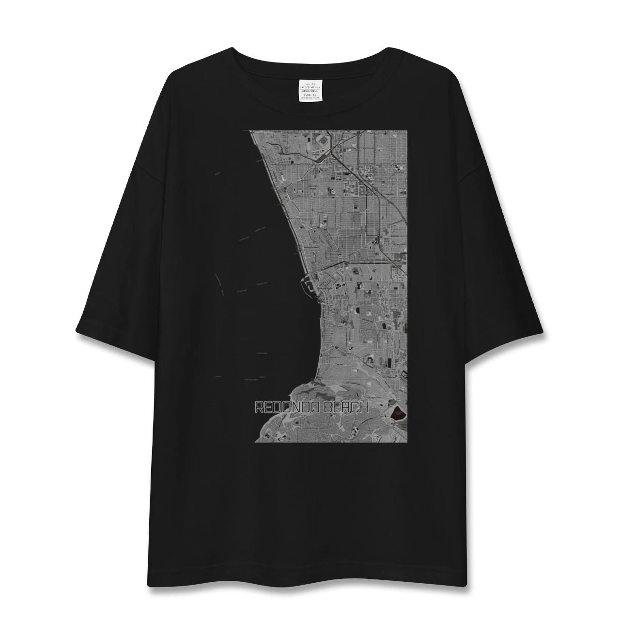 【レドンドビーチ(アメリカ)】地図柄ビッグシルエットTシャツ