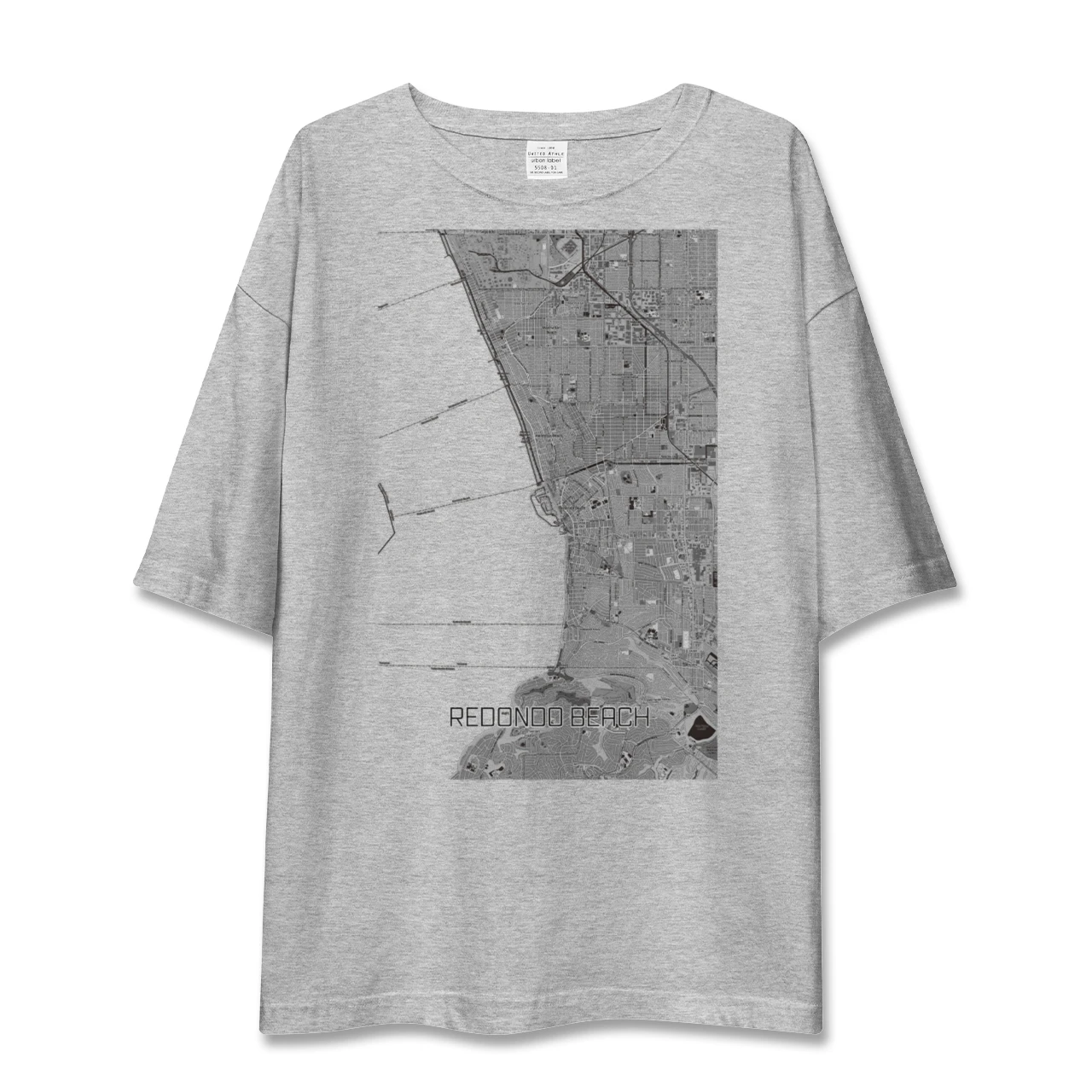【レドンドビーチ(アメリカ)】地図柄ビッグシルエットTシャツ