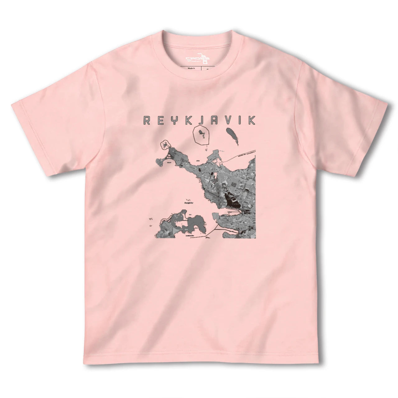 【レイキャヴィーク(アイスランド)】地図柄ヘビーウェイトTシャツ