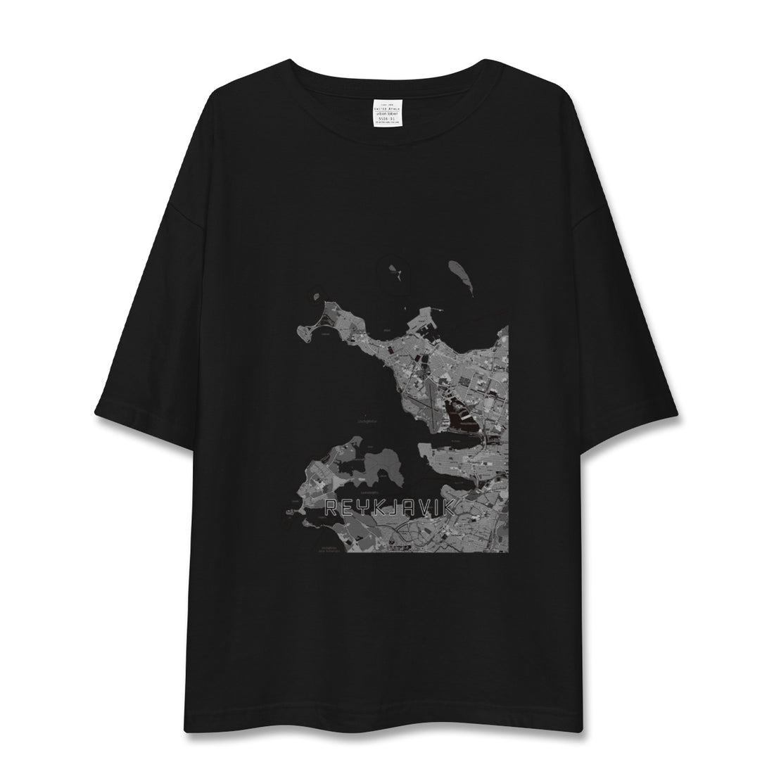 【レイキャヴィーク(アイスランド)】地図柄ビッグシルエットTシャツ