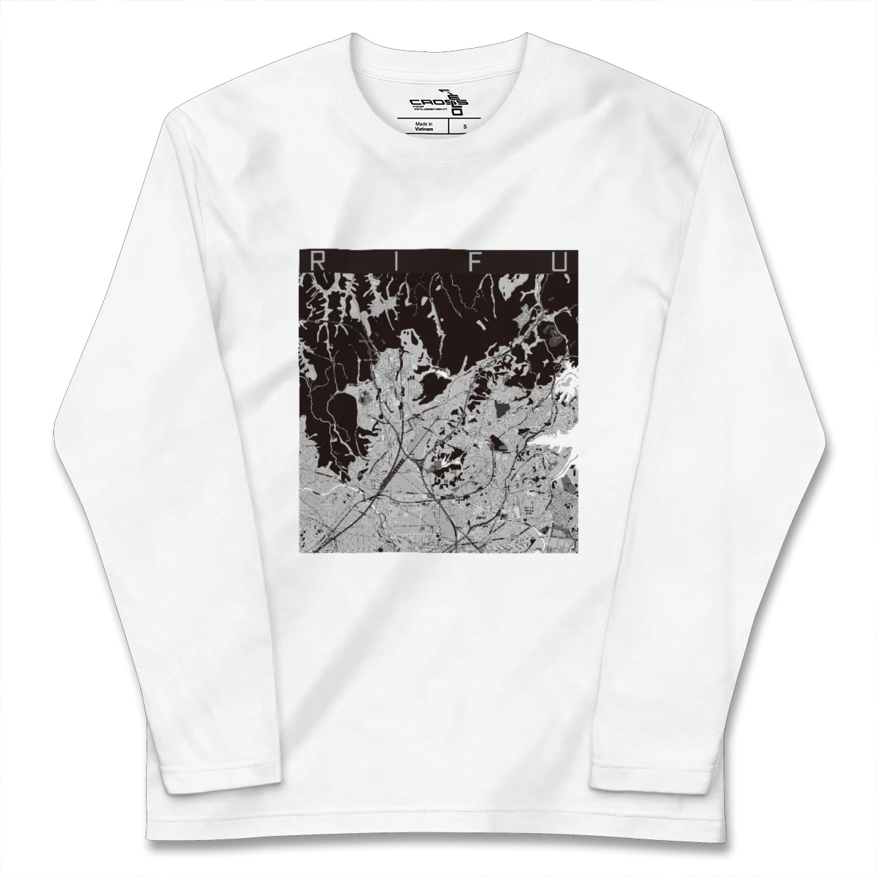 【利府(宮城県)】地図柄ロングスリーブTシャツ